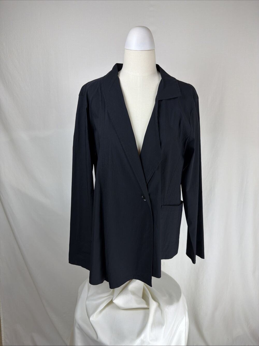 NWT Luukaa Black "Water" Oversized Single Button Blazer #0700 Size L